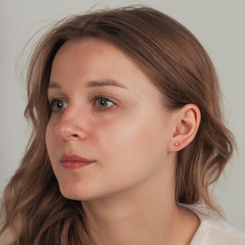 Пусеты Fiore Luna Cubic zirconia Champagne, SWE0128 CH G фото 2